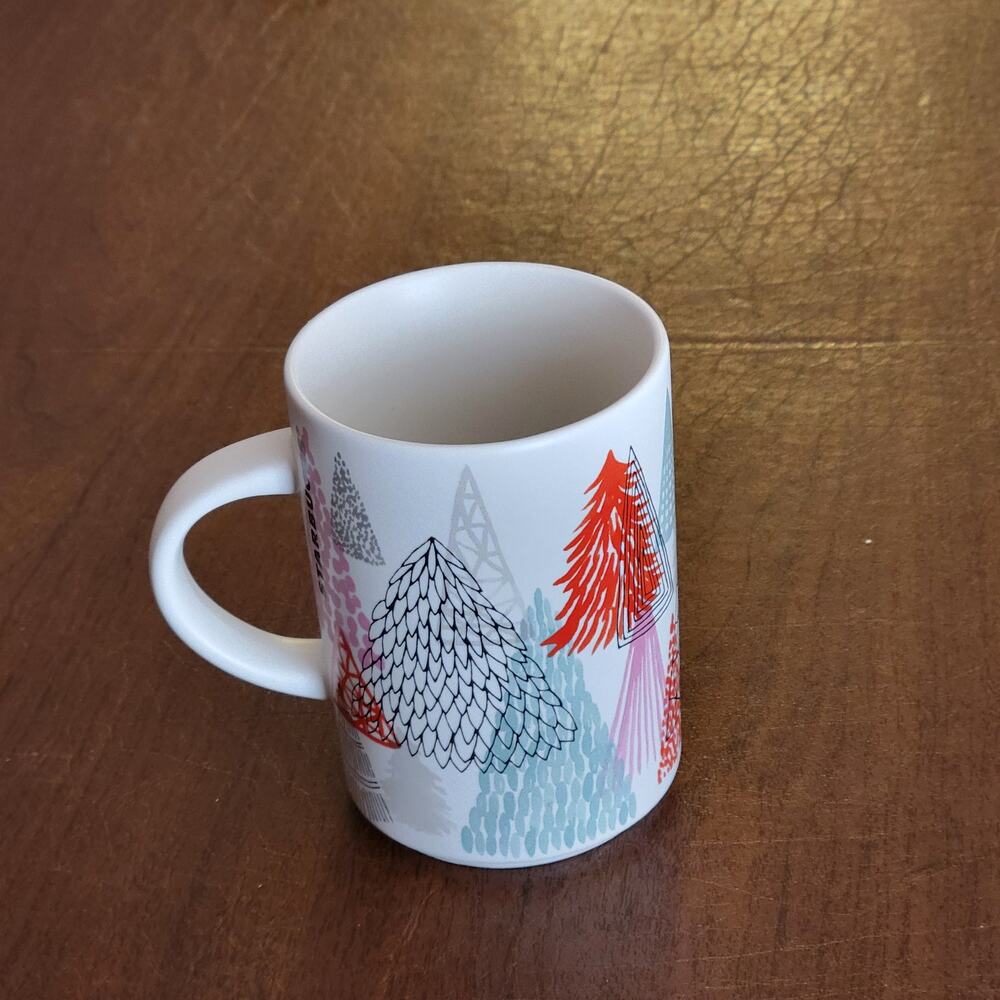 Starbucks 2017 Holiday Collection Ceramic Mug 12oz Christmas Trees